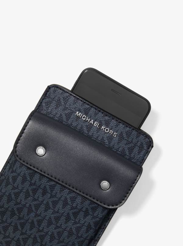 Panske Crossbody Kabelka Michael Kors Logo Smartphone Modre - Tasky Michael Kors Slevy | LQGAU-0314